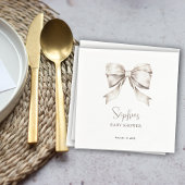 Witte Boog Lint  Baby shower Servet