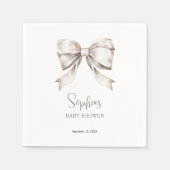 Witte Boog Lint Baby shower Servet (Voorkant)