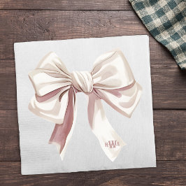 Witte Boog Monogram Preppy servet