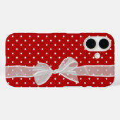 Witte boog op Stippen Case-Mate iPhone Case (Achterkant (horizontaal))