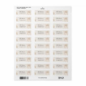 Witte Boog Parel Bruiloft Feest Retouradres Label (Full Sheet)