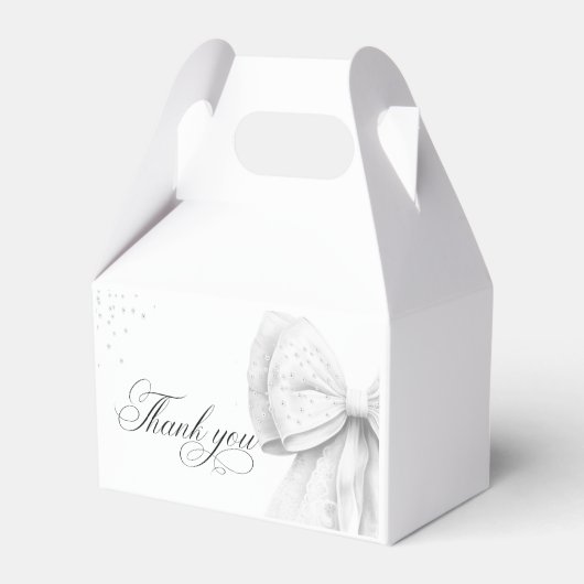 Witte Boog Parels Bruidsdouche Bedankdoosjes (Achterkant)