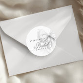 Witte Boog Parels Bruidsdouche Ronde Sticker