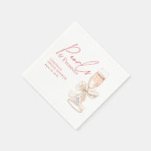 Witte Boog Parels & Prosecco Blush Bruidsdouche Servet (Hoek)