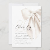 Witte boog twintig verjaardag kaart (Voorkant)