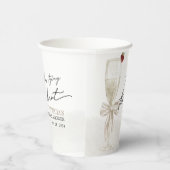 Witte Boog Ze Knoopt de Knoop Bruidsfeest Papieren Bekers (Rechts)