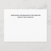 Witte boog zwarte lintlintopening VIP-gasten Aankondigingskaart (Achterkant)