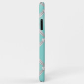 Witte Boogjes Turquoise Robins Ei Blauw Case-Mate iPhone Case (Achterkant/rechts)