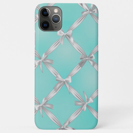 Witte Boogjes Turquoise Robins Ei Blauw Case-Mate iPhone Case (Achterkant)
