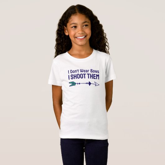 Witte Boogschutter Meisje Boogschutter T-shirt (Voorkant volledig)