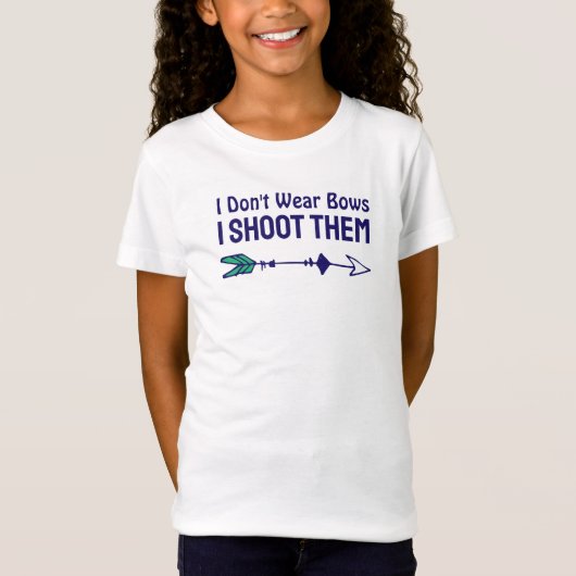 Witte Boogschutter Meisje Boogschutter T-shirt (Voorkant)