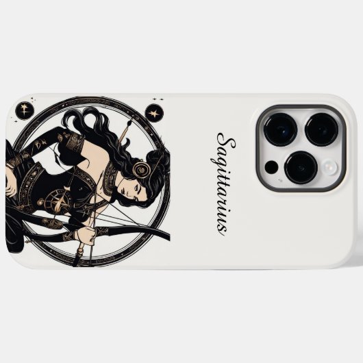 Witte Boogschutter Zodiac Sign iPhone / iPad hoesj Case-Mate iPhone Case (Achterkant (horizontaal))