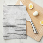 Witte boom berkenschors rustiek theedoek (Quarter Fold)