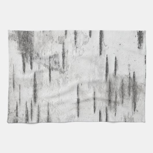 Witte boom berkenschors rustiek theedoek (Horizontaal)