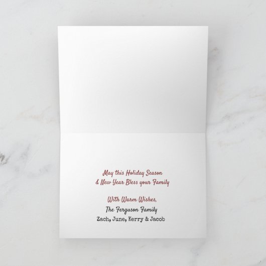 Witte Boom en Ornament Aangepaste Kaart (Binnen)