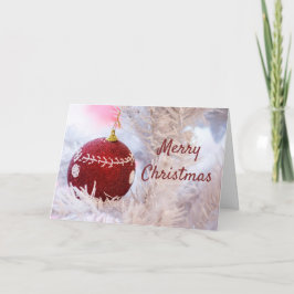 Witte Boom en Ornament Aangepaste Kaart