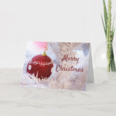 Witte Boom en Ornament Aangepaste Kaart (Voorkant)