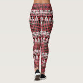 Witte Boom en Sneeuwvlok Leggings (Achterkant)