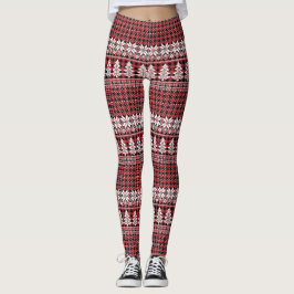 Witte Boom en Sneeuwvlok Leggings