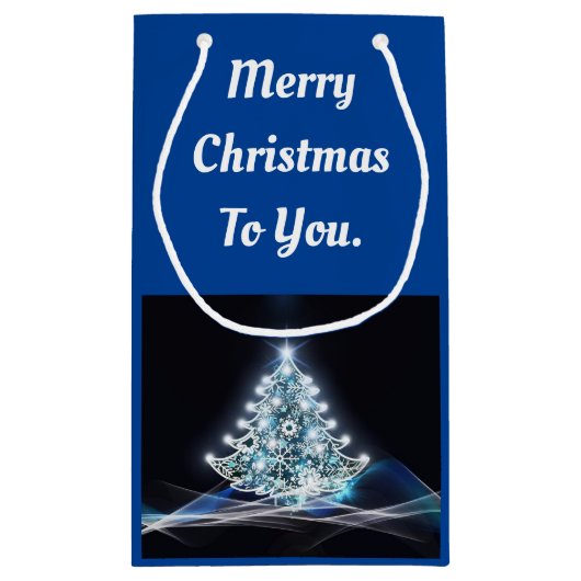 Witte Boom Gift Bag Klein Cadeauzakje (Achterkant)