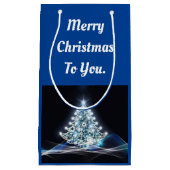 Witte Boom Gift Bag Klein Cadeauzakje (Voorkant)