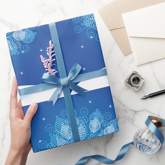 Witte boom in de sneeuw cadeaupapier