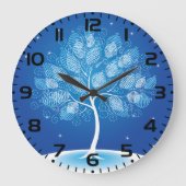 Witte boom in de sneeuw grote klok (Voorkant)