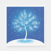 Witte boom in de sneeuw servet (Voorkant)