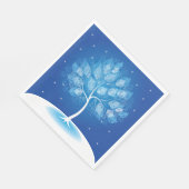 Witte boom in de sneeuw servet (Hoek)