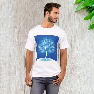 Witte boom in de sneeuw t-shirt