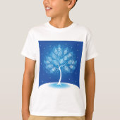 Witte boom in de sneeuw t-shirt (Voorkant)