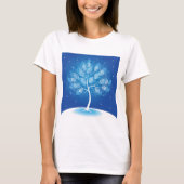Witte boom in de sneeuw t-shirt (Voorkant)