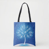 Witte boom in de sneeuw tote bag (Voorkant)