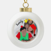 Witte boom ornament van uw familie (Voorkant)