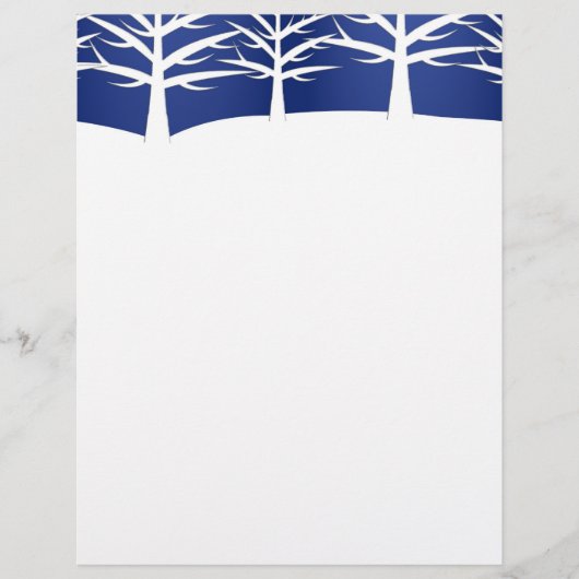 Witte boom silhouet Elegante Kerstmis (Voorkant)