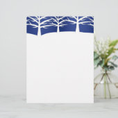 Witte boom silhouet Elegante Kerstmis (Staand voorkant)
