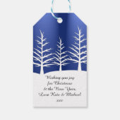 Witte boom silhouetten cadeaulabel (Achterkant)