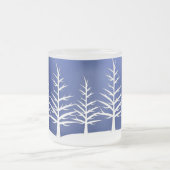 Witte boom Silhouettes Elegant Winter Matglas Koffiemok (Center)