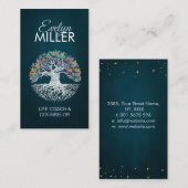 Witte boom van het leven - Yggdrasil - Kleurrijke  Visitekaartje (Voorkant / Achterkant)