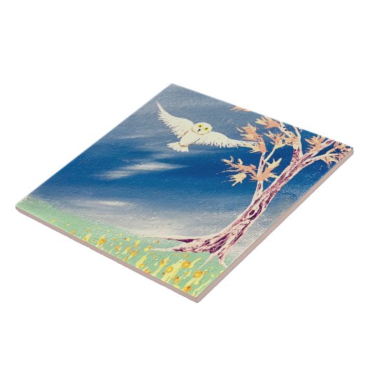 Witte boomgaard tegeltje (Zijkant)