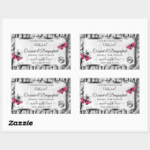 Witte boomschors Roze Butterfly Product Labels Log (Vel)