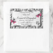 Witte boomschors Roze Butterfly Product Labels Log (Tas)
