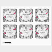 Witte boomschors Roze Butterfly Product Labels Log (Vel)