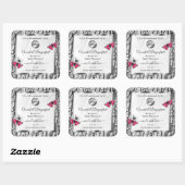 Witte boomschors Roze Butterfly Product Labels Log (Vel)