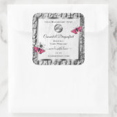 Witte boomschors Roze Butterfly Product Labels Log (Tas)