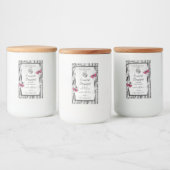 Witte Boomstam Roze Vlinder Productlabels Logo Voedselcontainer Etiket (Flessen)