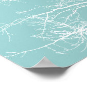 Witte boomtakken poster (Hoek)