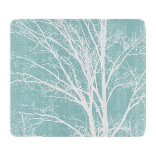 Witte boomtakken snijplank (Voorkant)