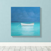 Witte boot Kilifi 2012 Canvas Afdruk (Insitu (Houten vloer))