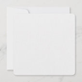 Witte bord met zilveren bestek feest en banner kaart (Achterkant)